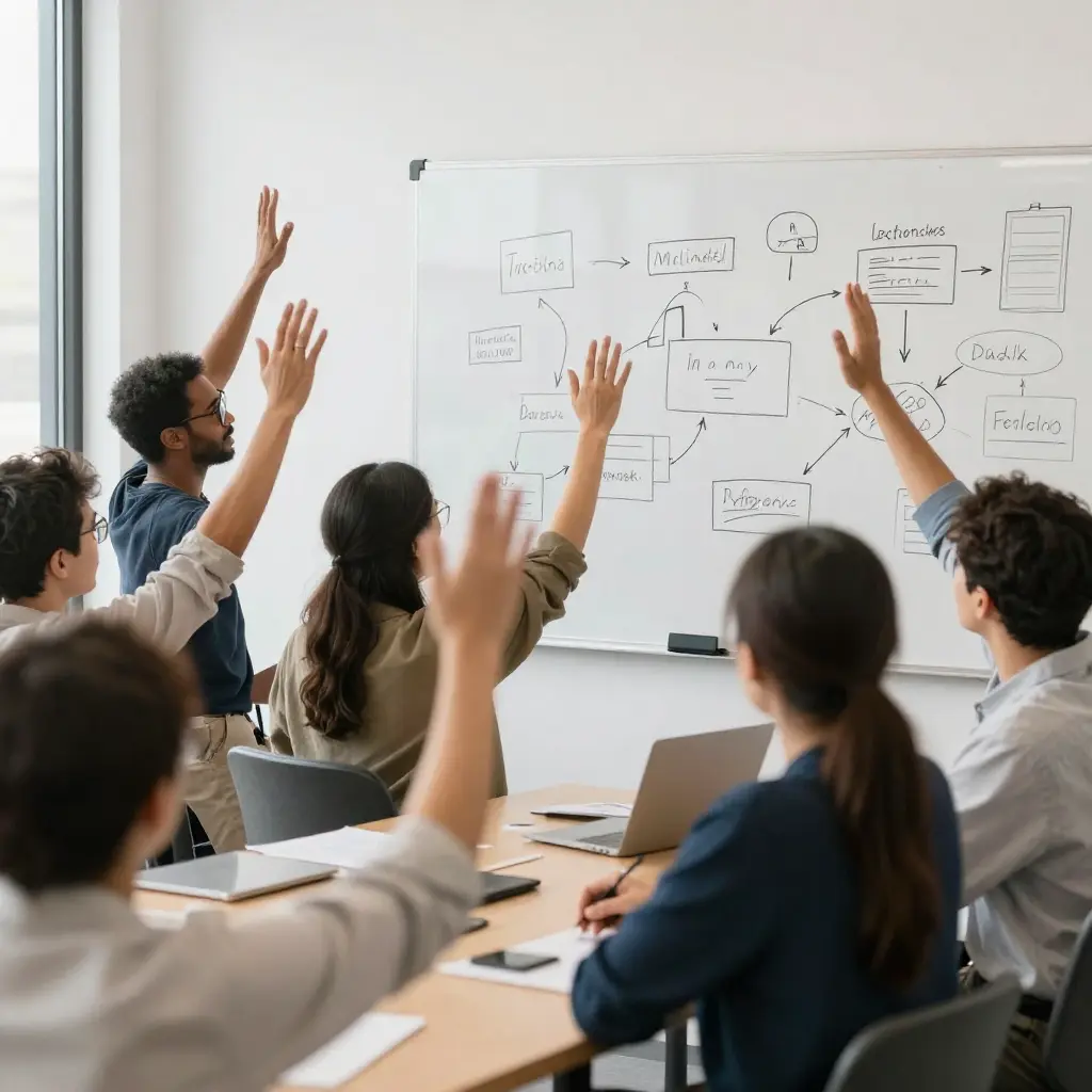 Our workshop team in a creative session